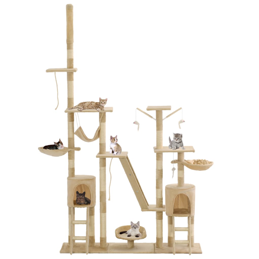 Katzen-Kratzbaum mit Sisal-Kratzsäulen 230 - 250 cm