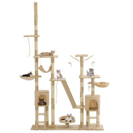Katzen-Kratzbaum mit Sisal-Kratzsäulen 230 - 250 cm