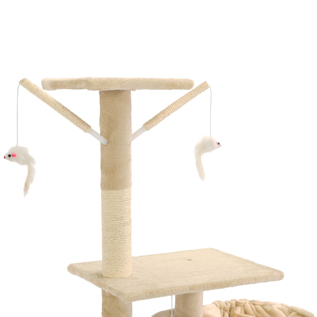 Katzen-Kratzbaum mit Sisal-Kratzsäulen 230 - 250 cm
