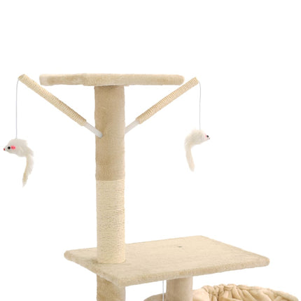 Katzen-Kratzbaum mit Sisal-Kratzsäulen 230 - 250 cm