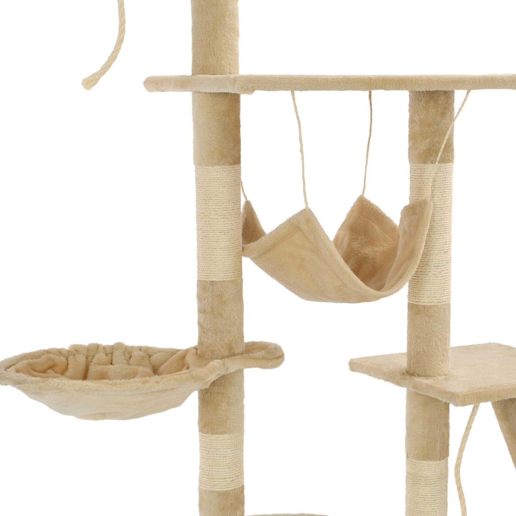 Katzen-Kratzbaum mit Sisal-Kratzsäulen 230 - 250 cm