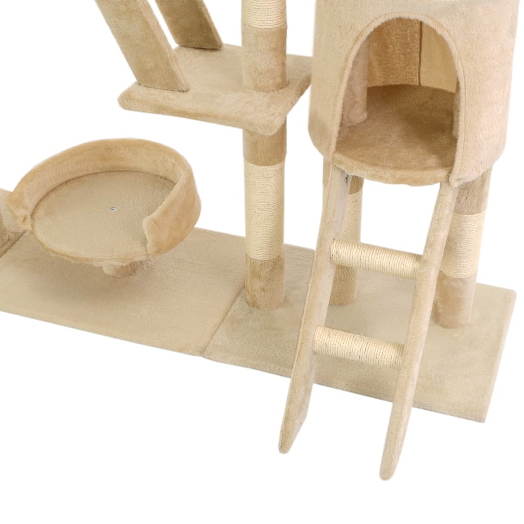 Katzen-Kratzbaum mit Sisal-Kratzsäulen 230 - 250 cm
