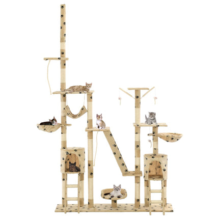Katzen-Kratzbaum mit Sisal-Kratzsäulen 230 - 250 cm