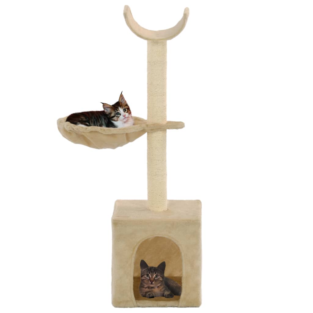 Katzen-Kratzbaum mit Sisal-Säulen 105 cm