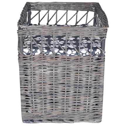 Kuschelhöhle für Katzen Haustiere mit Kissen Weide Quadratisch