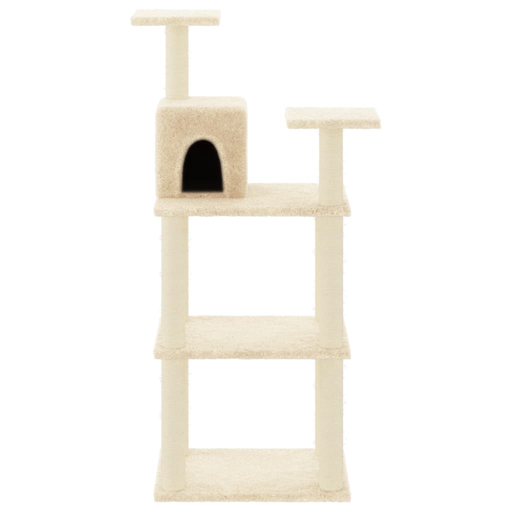 Kratzbaum mit Sisal-Kratzsäulen 118,5 cm