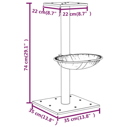 Kratzbaum mit Sisal-Kratzsäule 74 cm