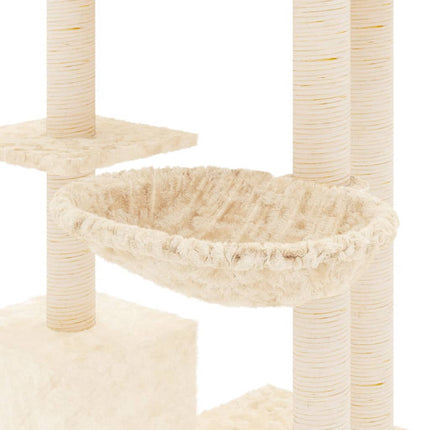 Kratzbaum mit Sisal-Kratzsäulen 142 cm