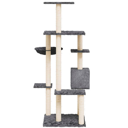 Kratzbaum mit Sisal-Kratzsäulen 142 cm