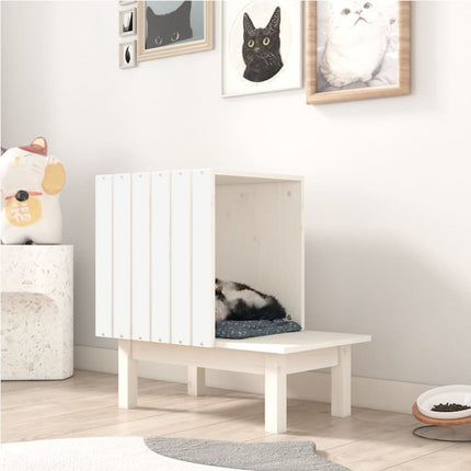 Katzenhaus Massivholz Kiefer 60x36x60 cm
