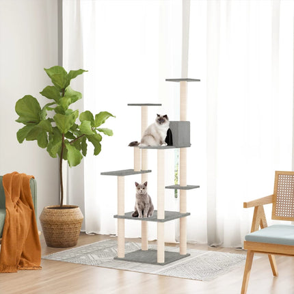 Kratzbaum mit Sisal-Kratzsäulen 153 cm