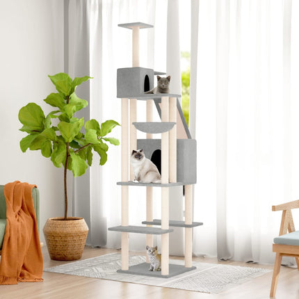 Kratzbaum mit Sisal-Kratzsäulen 201 cm