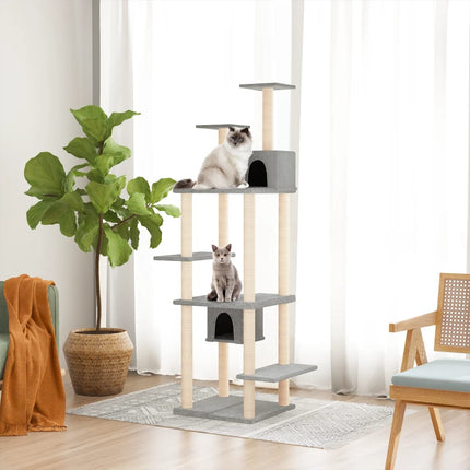 Kratzbaum mit Sisal-Kratzsäulen 176 cm