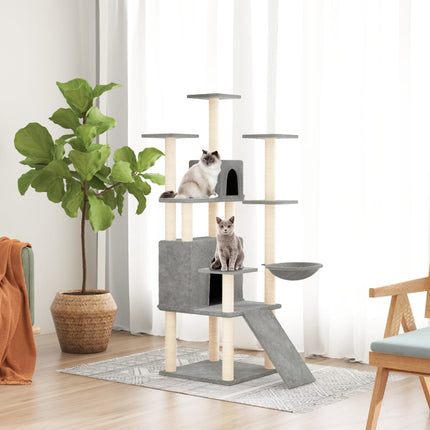 Kratzbaum mit Sisal-Kratzsäulen 154 cm