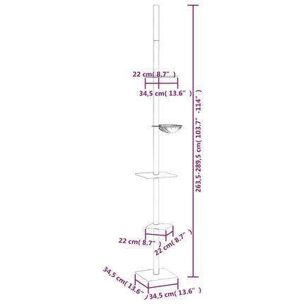 Kratzbaum Deckenhoch 263,5-289,5 cm