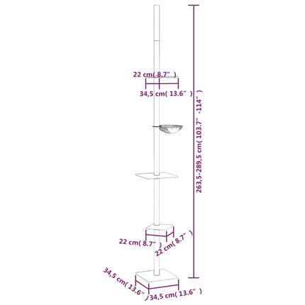 Kratzbaum Deckenhoch 263,5-289,5 cm