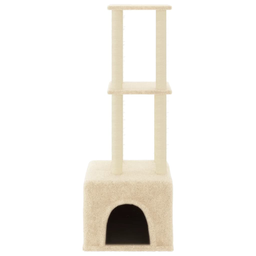 Kratzbaum mit Sisal-Kratzsäulen 133,5 cm