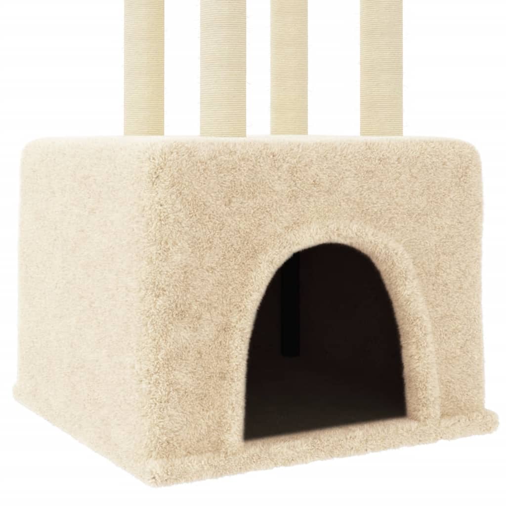 Kratzbaum mit Sisal-Kratzsäulen 133,5 cm