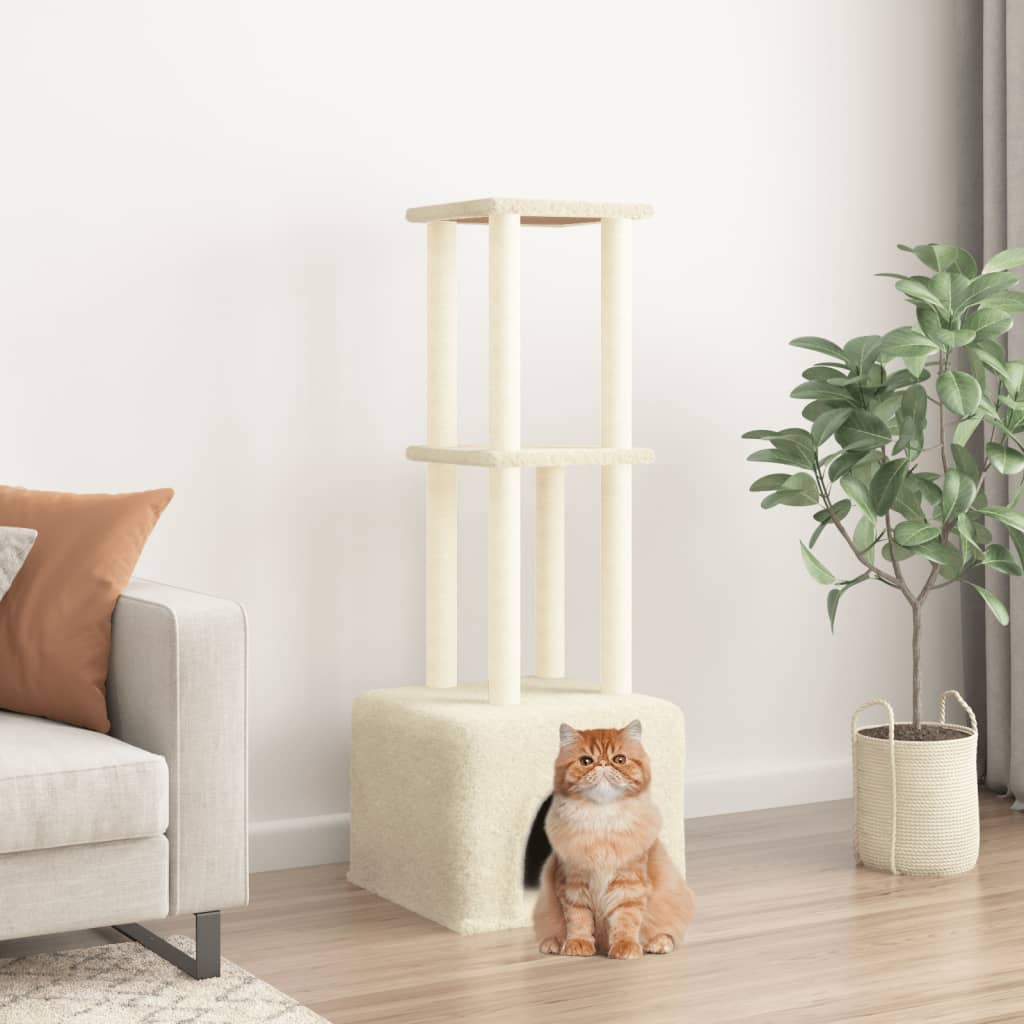Kratzbaum mit Sisal-Kratzsäulen 133,5 cm