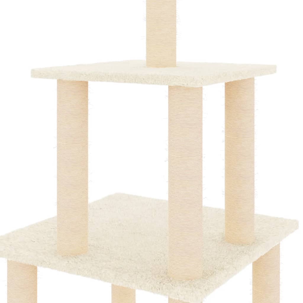 Kratzbaum mit Sisal-Kratzsäulen 111 cm
