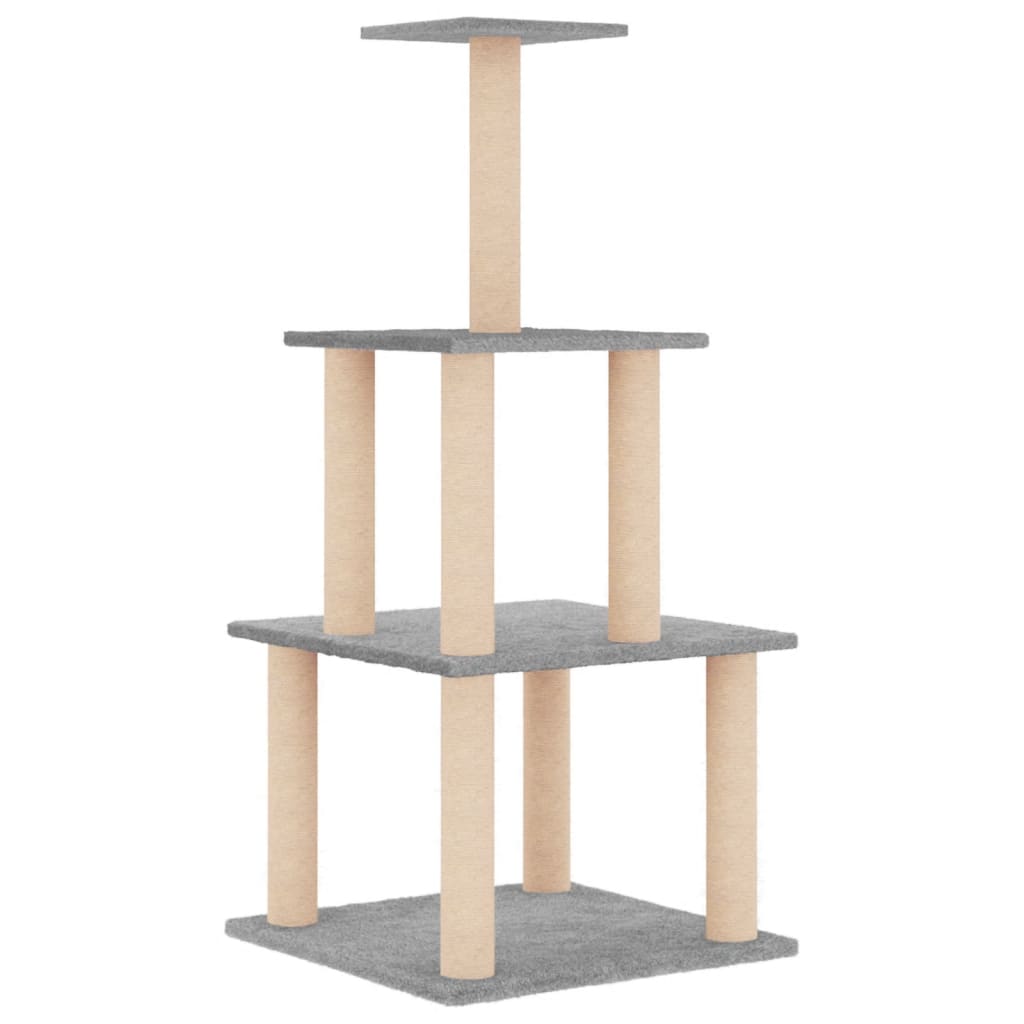 Kratzbaum mit Sisal-Kratzsäulen 111 cm