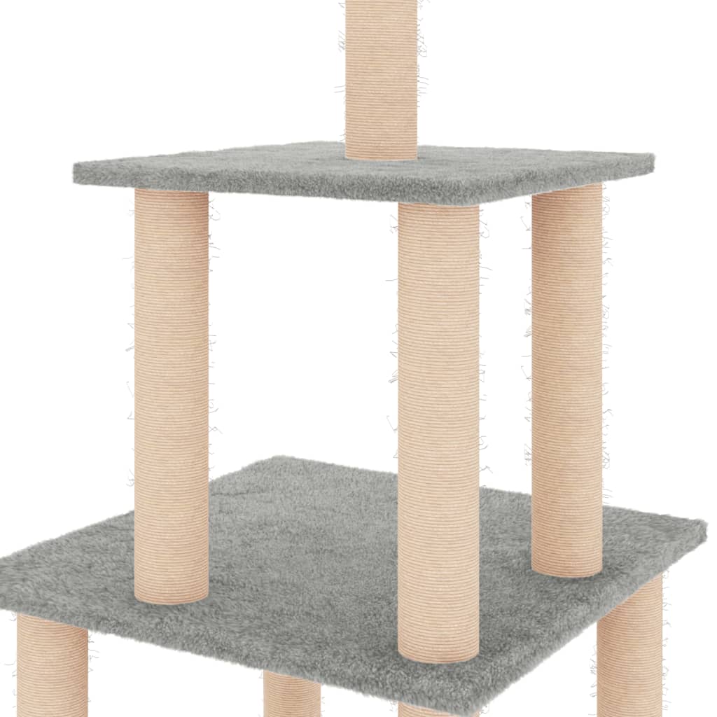 Kratzbaum mit Sisal-Kratzsäulen 111 cm