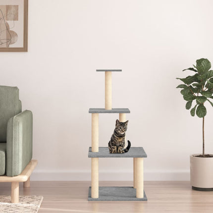 Kratzbaum mit Sisal-Kratzsäulen 111 cm
