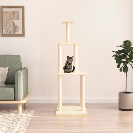 Kratzbaum mit Sisal-Kratzsäulen 149 cm