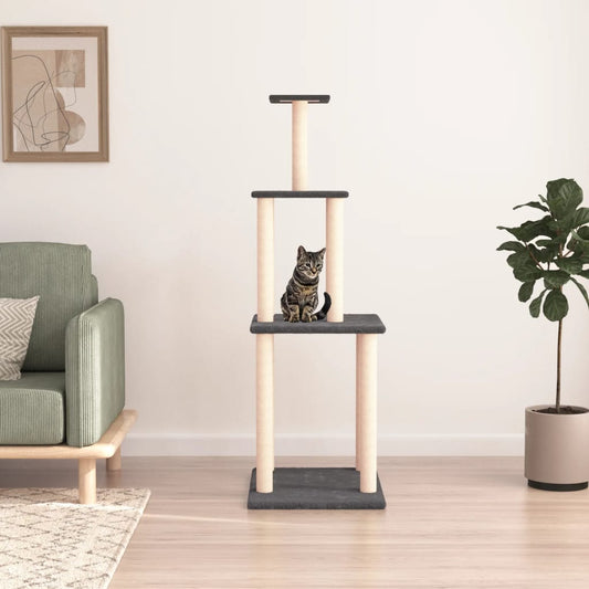 Kratzbaum mit Sisal-Kratzsäulen 149 cm