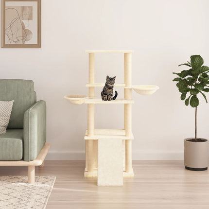 Kratzbaum mit Sisal-Kratzsäulen 133 cm
