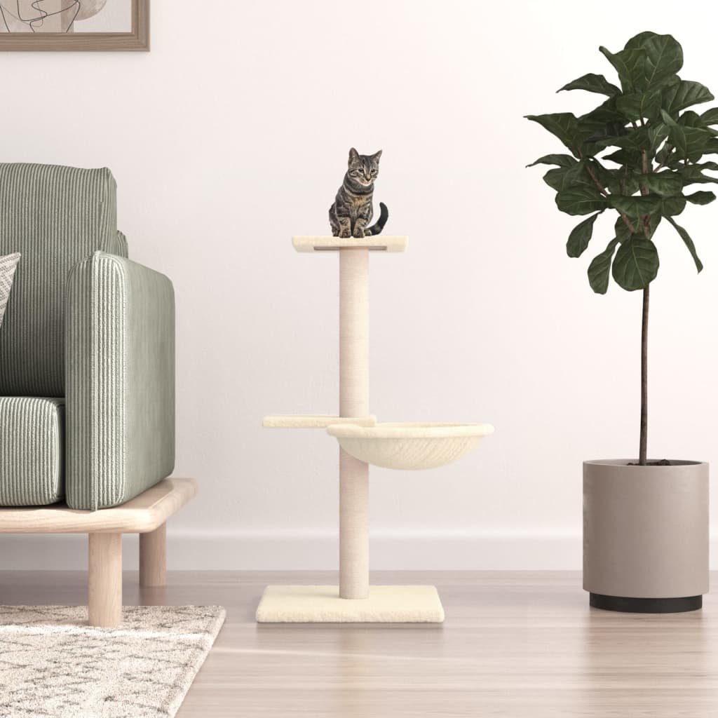Kratzbaum mit Sisal-Kratzsäulen 72 cm