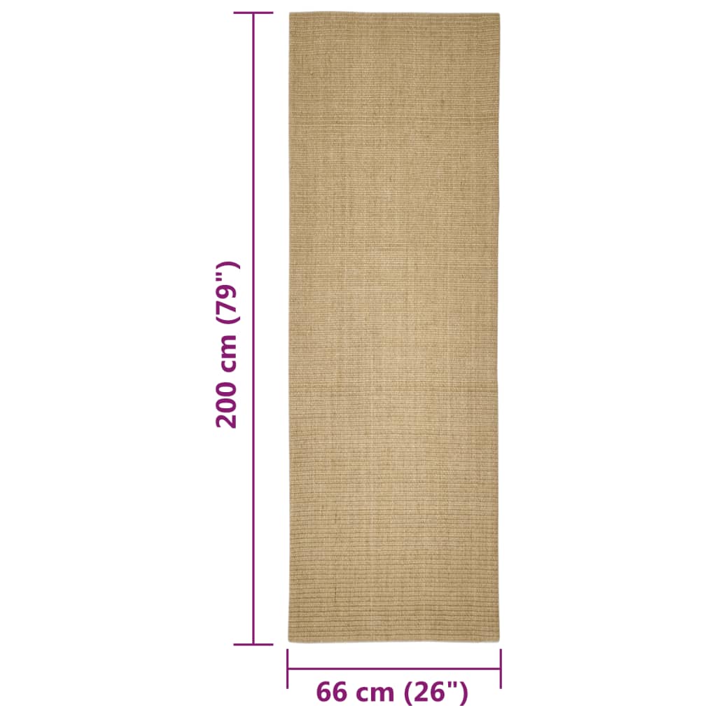 Sisal Teppich für Kratzbaum 66x150 bis 350 cm