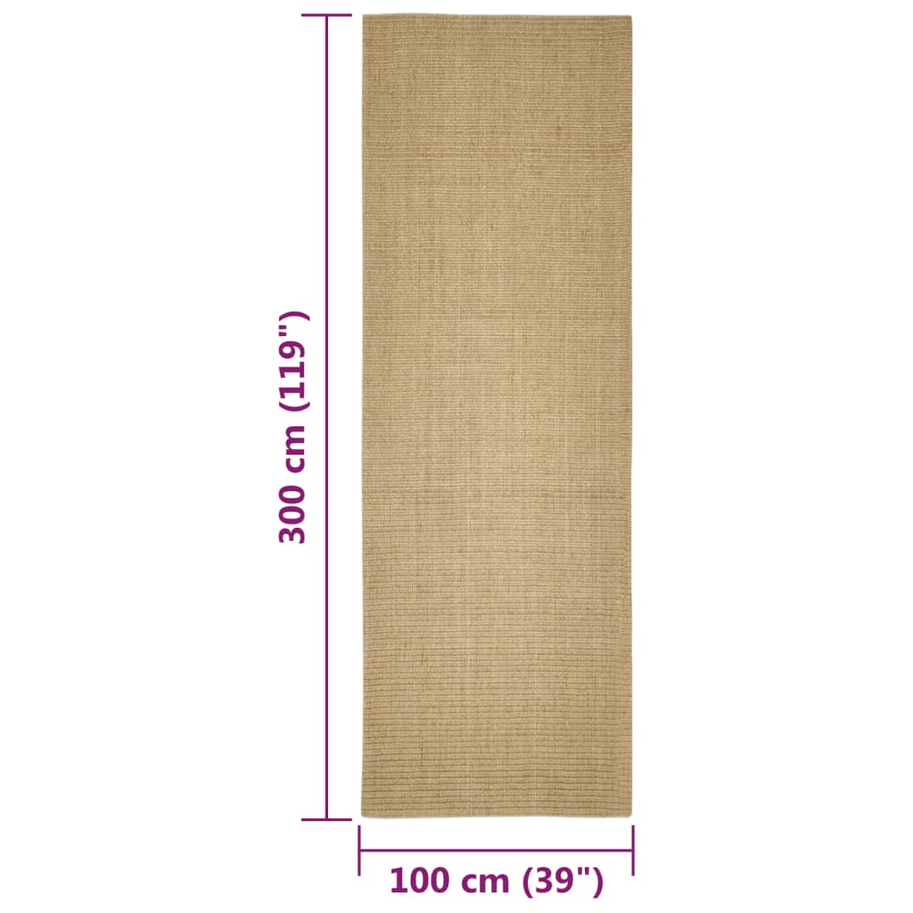 Sisal Teppich für Kratzbaum 100 cm