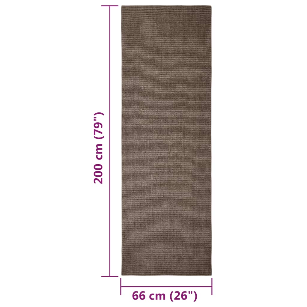 Sisal Teppich für Kratzbaum 66x150 bis 350 cm
