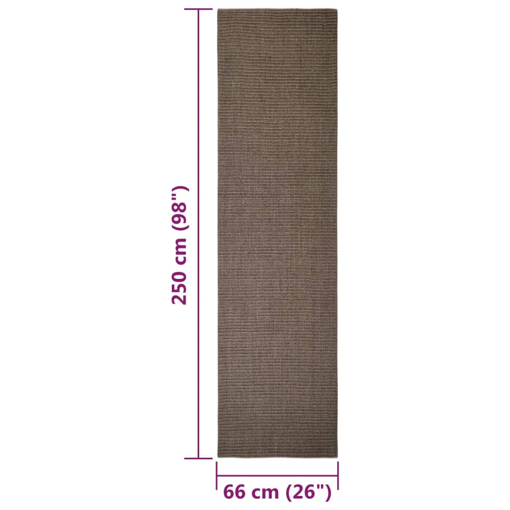 Sisal Teppich für Kratzbaum 66x150 bis 350 cm