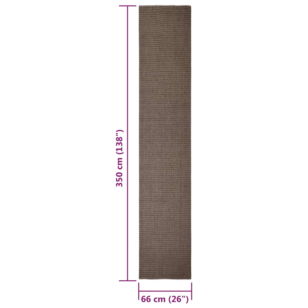 Sisal Teppich für Kratzbaum 66x150 bis 350 cm