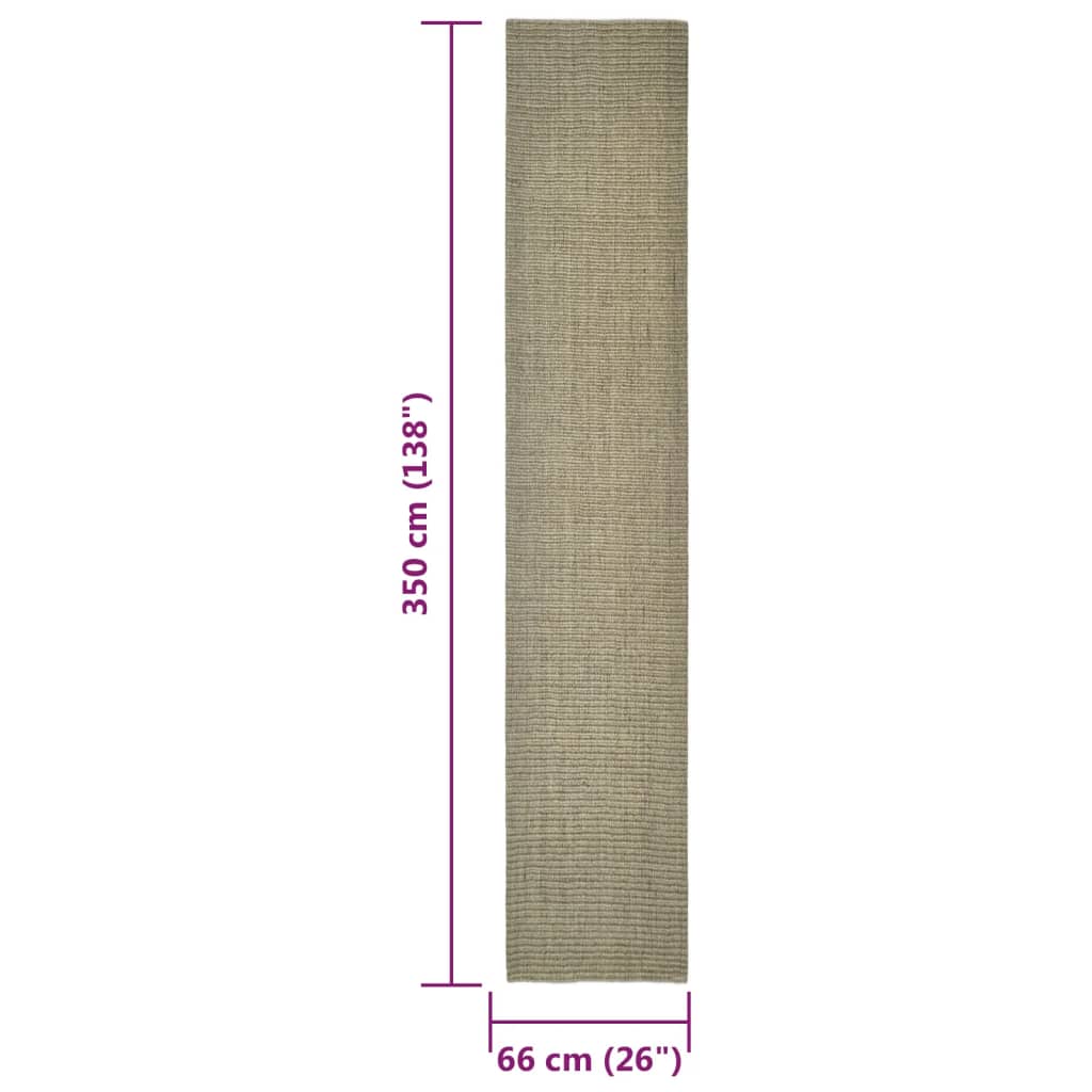 Sisal Teppich für Kratzbaum 66x150 bis 350 cm