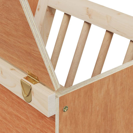 vidaXL Heuraufe für Kaninchen 25x18,5x20,5 cm Massivholz Tanne