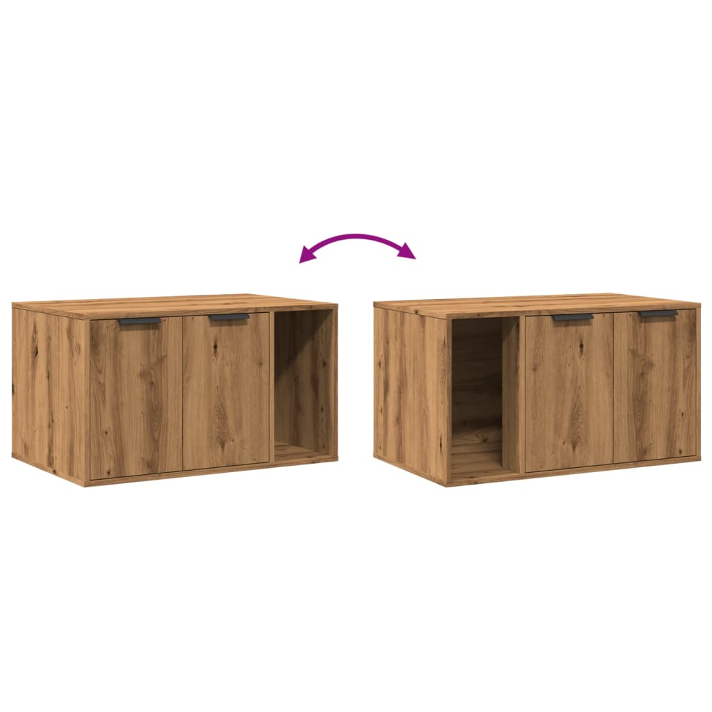 Katzennklo Artisan-Eiche 80x50x45 cm Holzwerkstoff