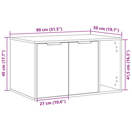 Katzennklo Artisan-Eiche 80x50x45 cm Holzwerkstoff