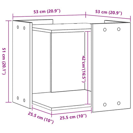 vidaXL Katzenklo Artisan-Eiche 53x53x51 cm Holzwerkstoff