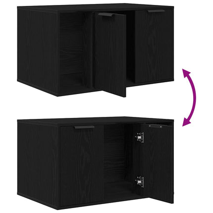 vidaXL Katzentoilettengehäuse Schwarze Eiche 80 x 50 x 45 cm Holzwerkstoff