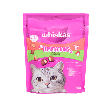 Whiskas Temptations Katzensnacks Rind und Pute 105 g